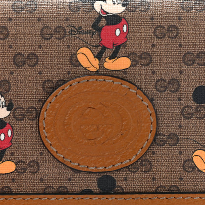 Gucci X DISNEY Mini Vintage GG Supreme Monogram Mickey Mouse Card Holder Wallet Beige Vintage Sun Oil 8 of 8
