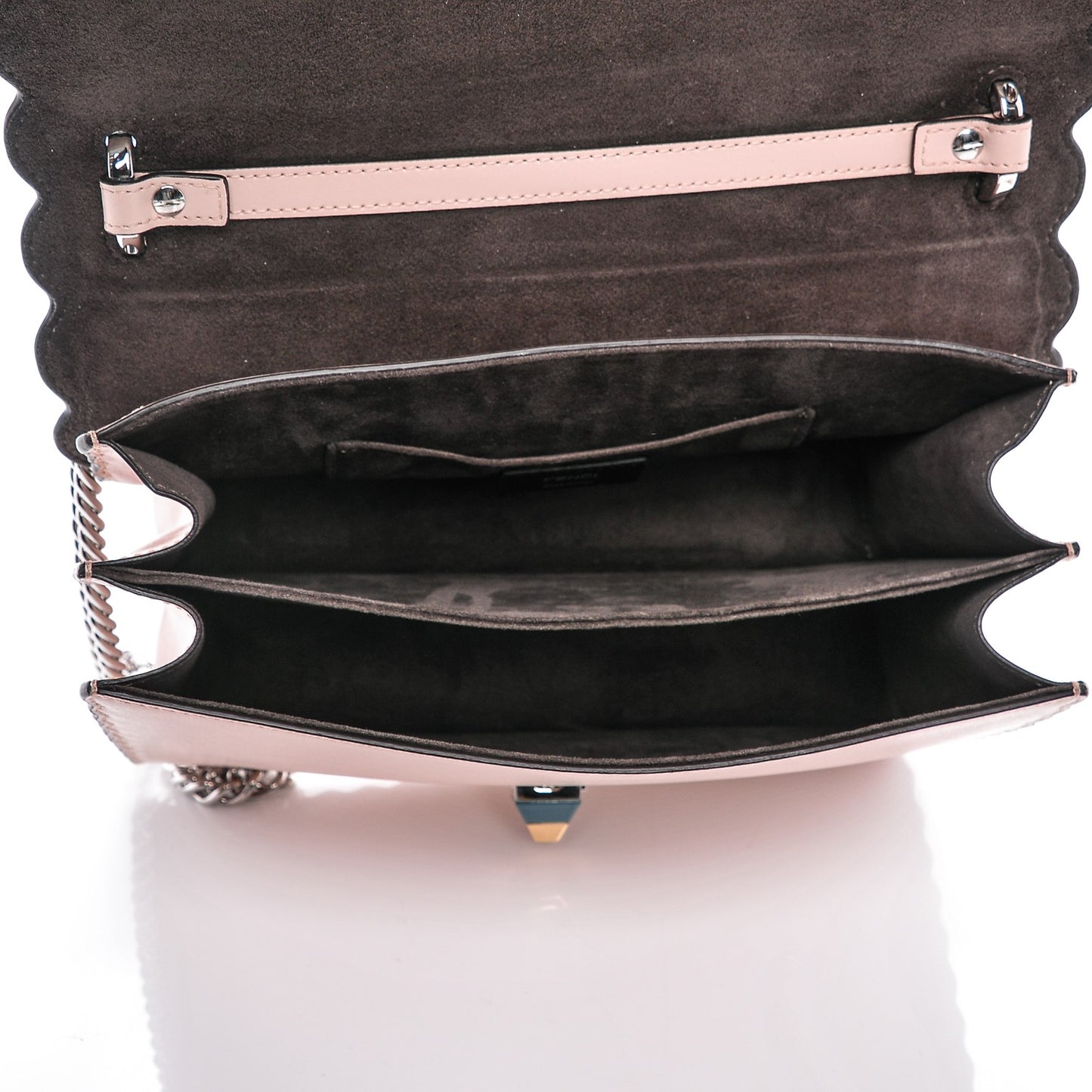 Vitello Liberty Scalloped Studded Kan I Shoulder Bag Plaster