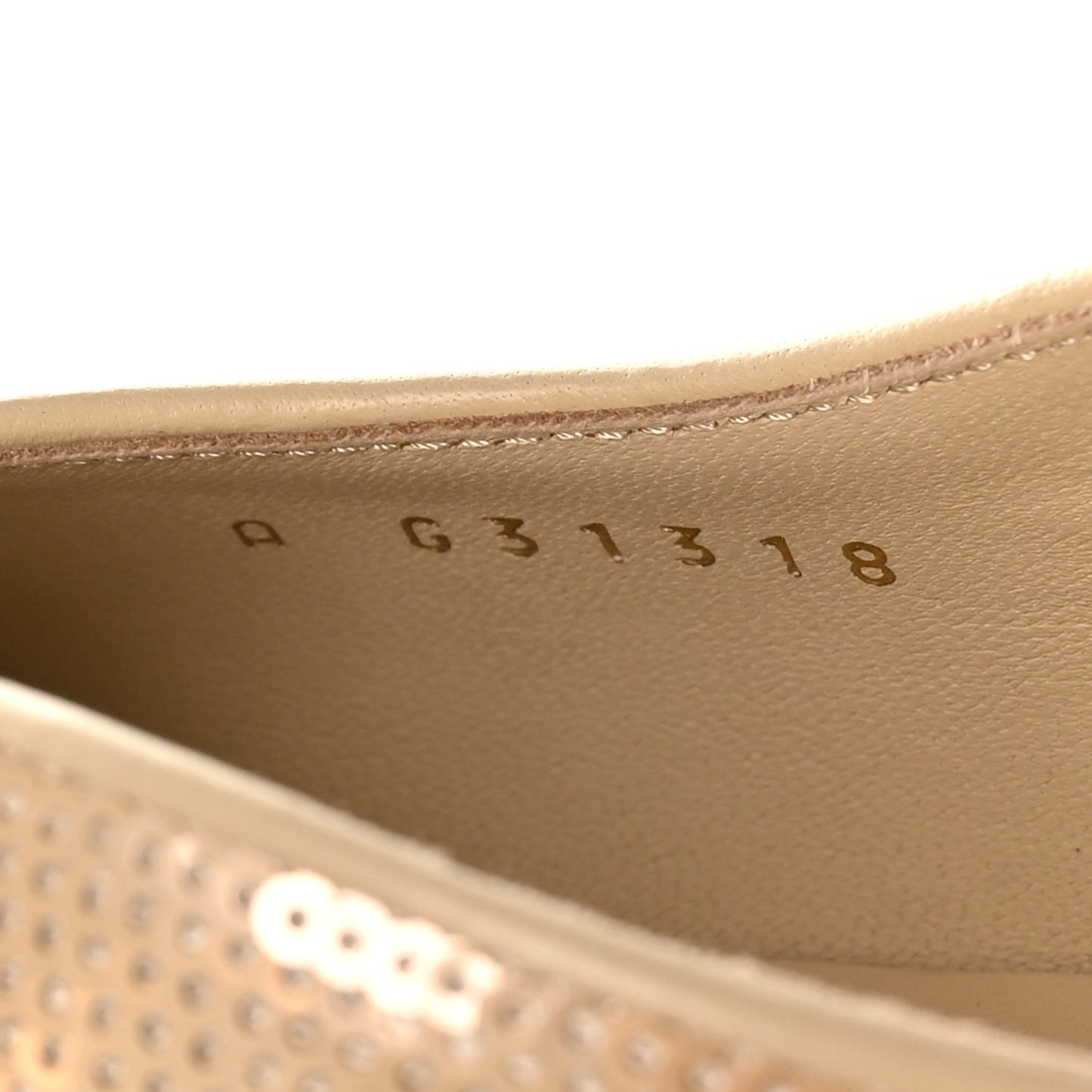 Sequin Grosgrain Cap Toe CC Slingback Pumps 40 Beige Black