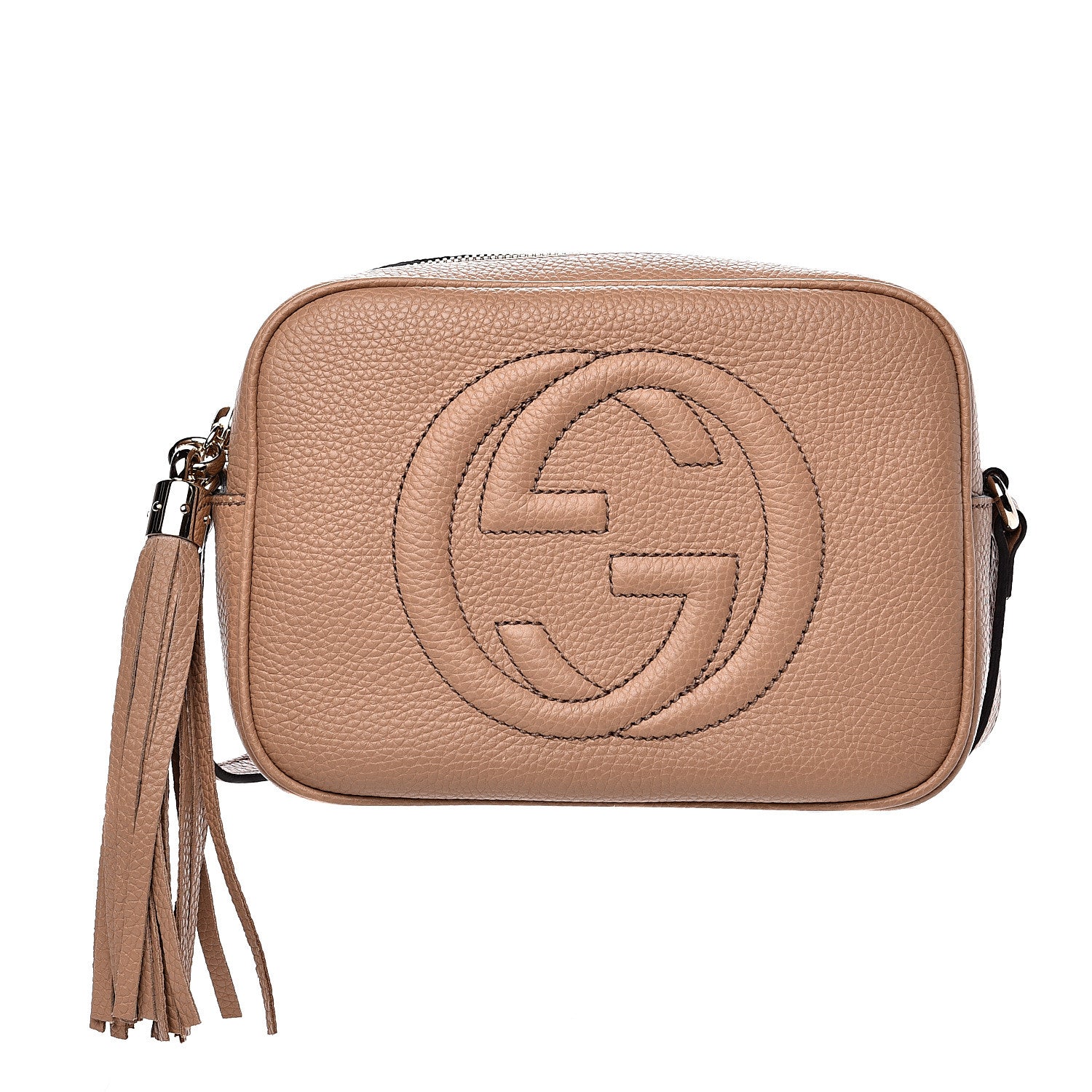 Gucci Pebbled Calfskin Small Soho Disco Bag Camelia 1 of 10