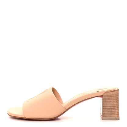 Christian Louboutin Calfskin Logo Embossed So CL 55 Mule 36 Leche Scuro 1 of 8