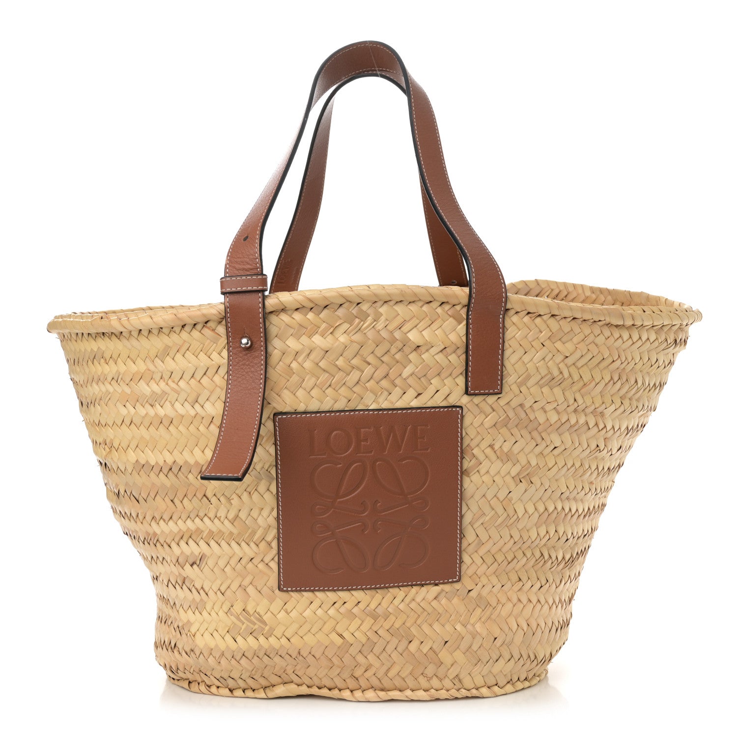 Loewe Raffia Basket Tote Bag Natural Tan 1 of 15