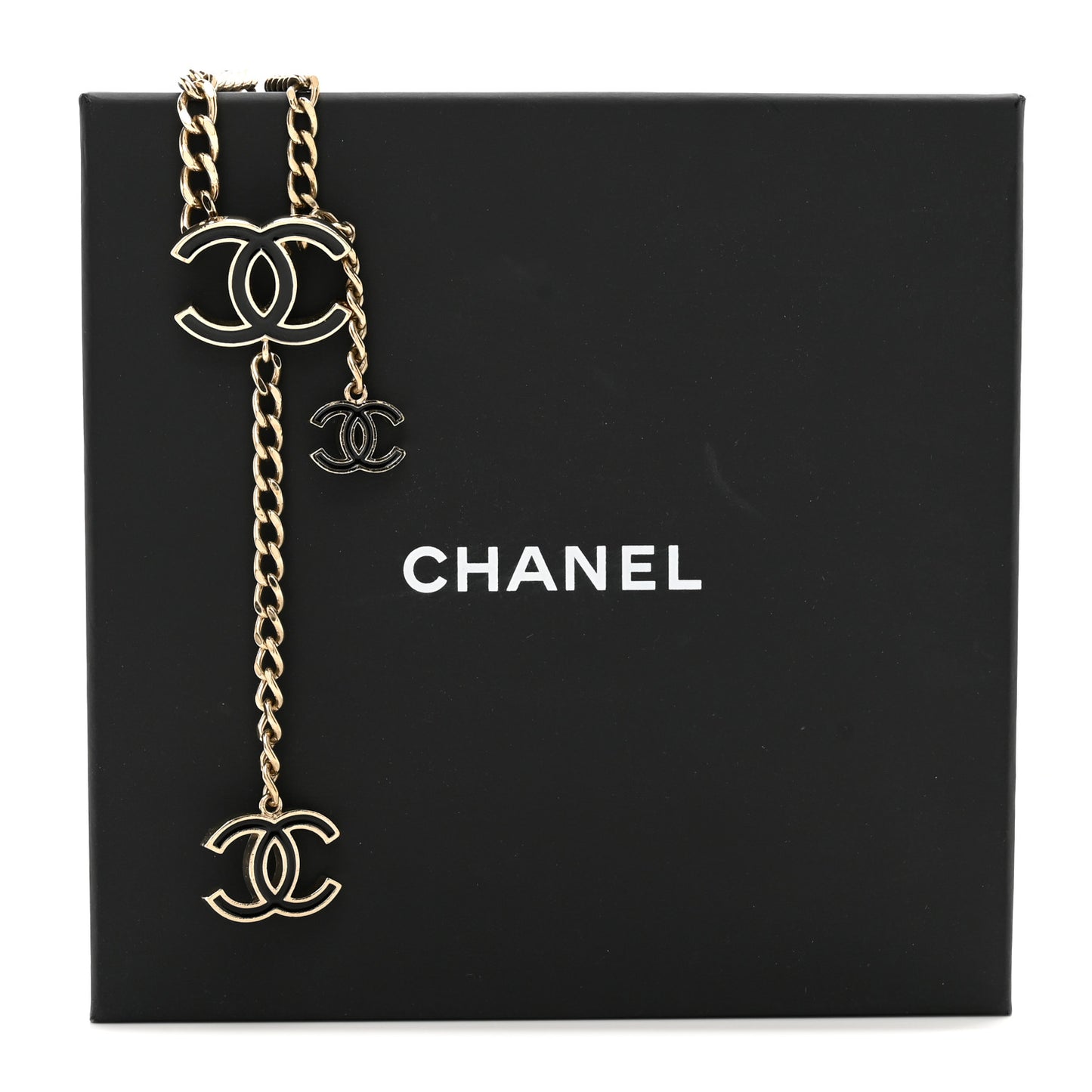 Enamel CC Ceinture Fantai Adjustable Belt Gold Black