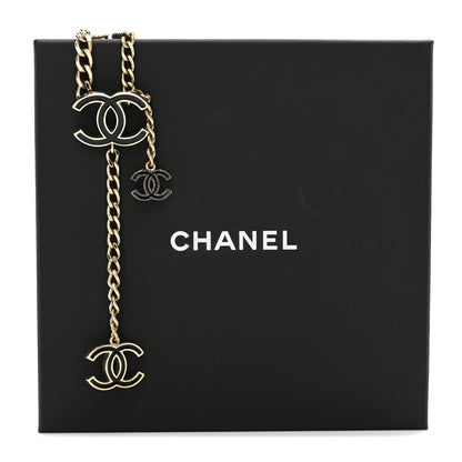 Chanel Enamel CC Ceinture Fantai Adjustable Belt Gold Black 2 of 5