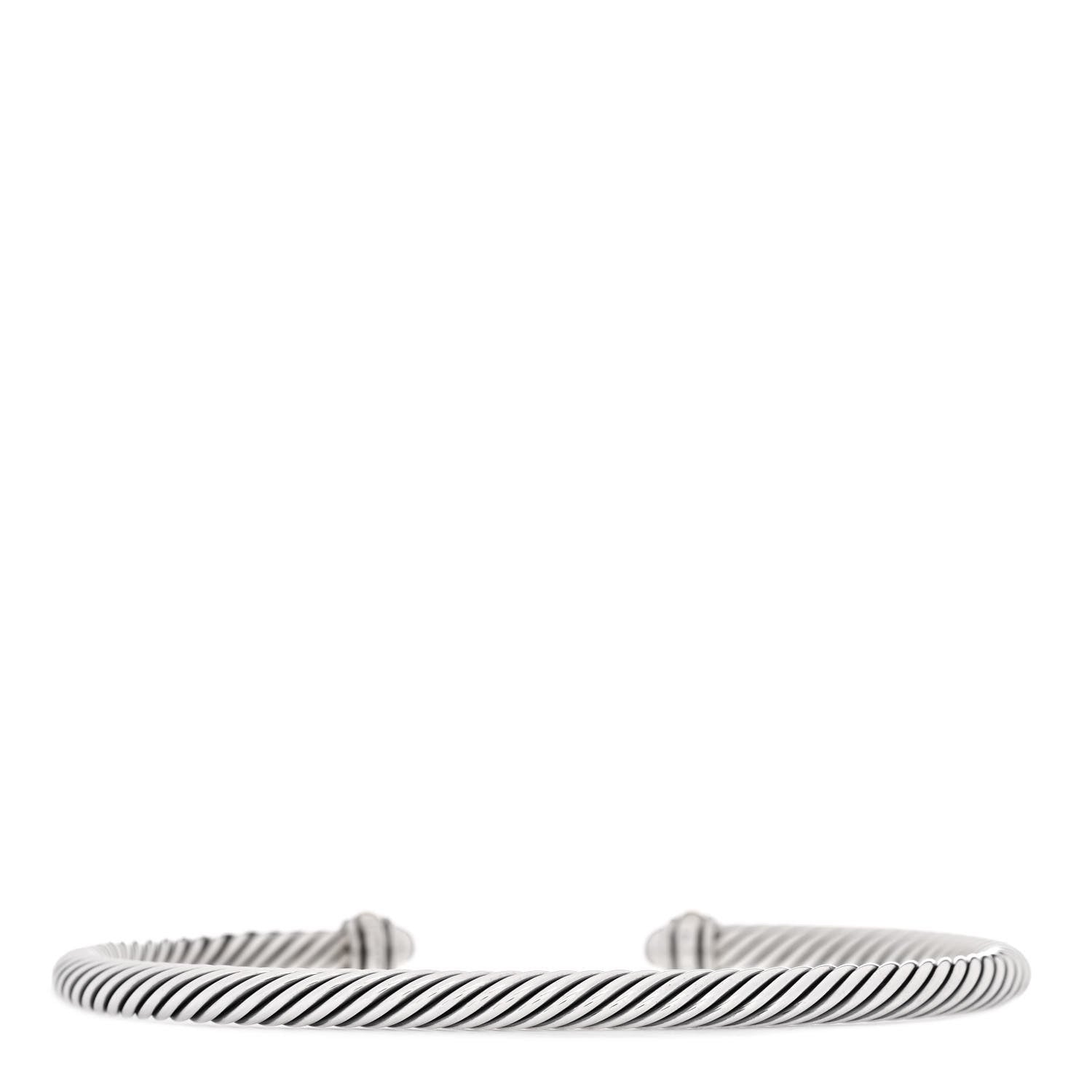 David Yurman Sterling Silver 18K Yellow Gold 4mm Cable Classics Bracelet 2 of 4