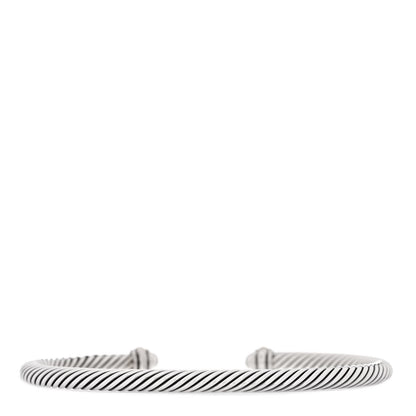 David Yurman Sterling Silver 18K Yellow Gold 4mm Cable Classics Bracelet 2 of 4