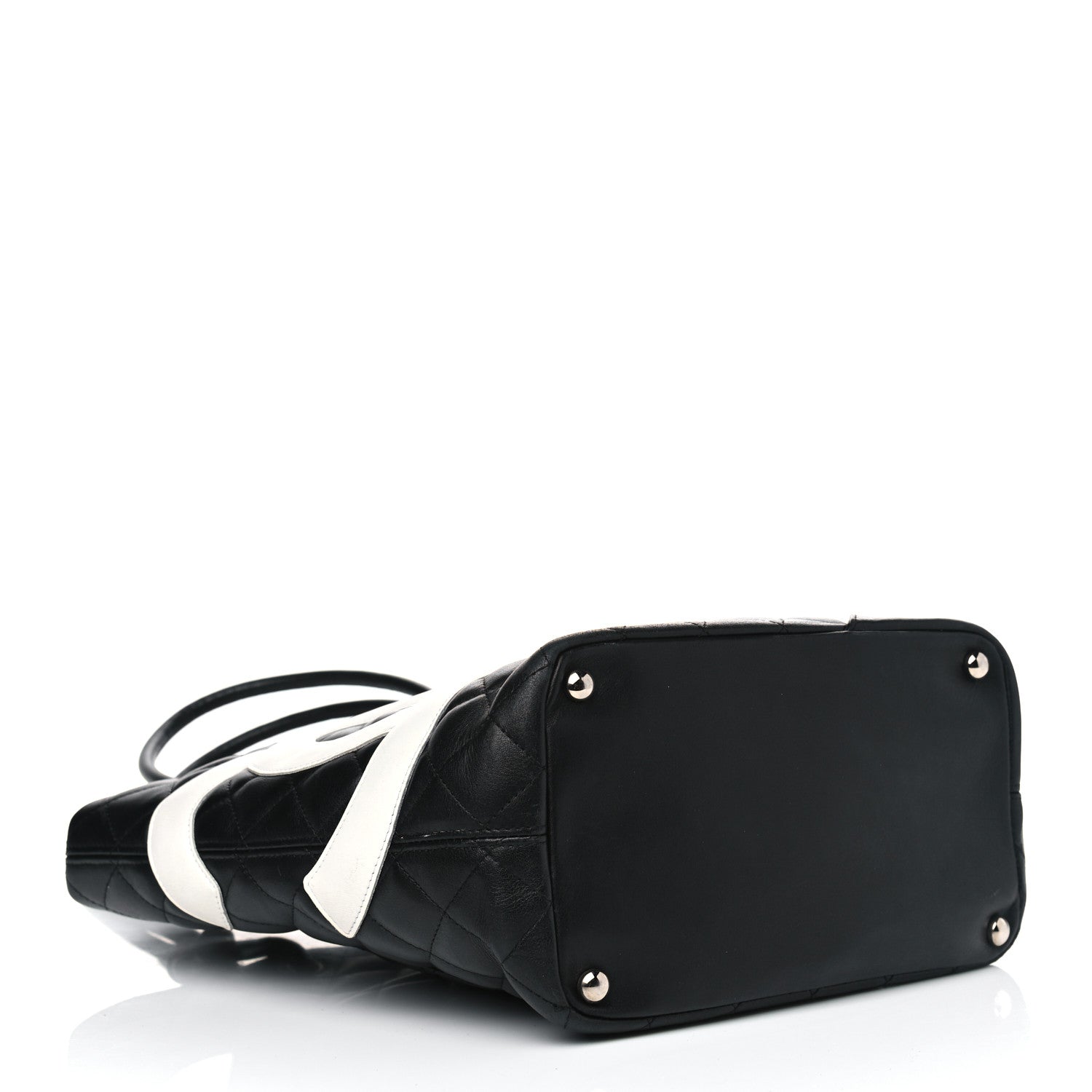 Chanel Calfskin Quilted Medium Cambon Tote Black White 3 of 8