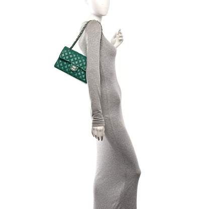 Chanel Caviar Quilted Small Double Flap Green 2 of 10