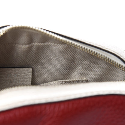 Gucci Dollar Calfskin Small Soho Disco Bag Hibiscus Red Mystic White Blue 9 of 10