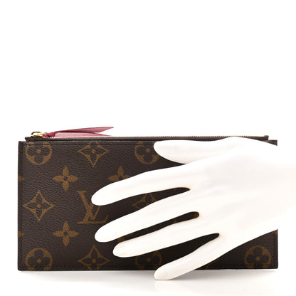 Louis Vuitton Monogram Felicie Chain Wallet Zippered Insert Fuchsia 2 of 7