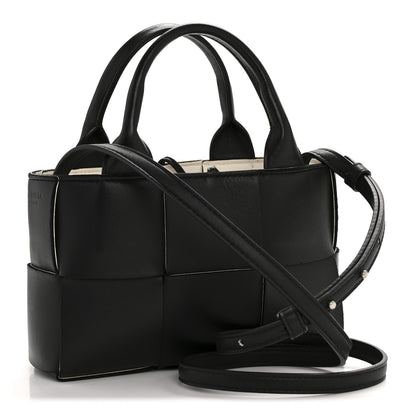 Bottega Veneta Calfskin Maxi Intrecciato Mini Arco Tote Black 4 of 11