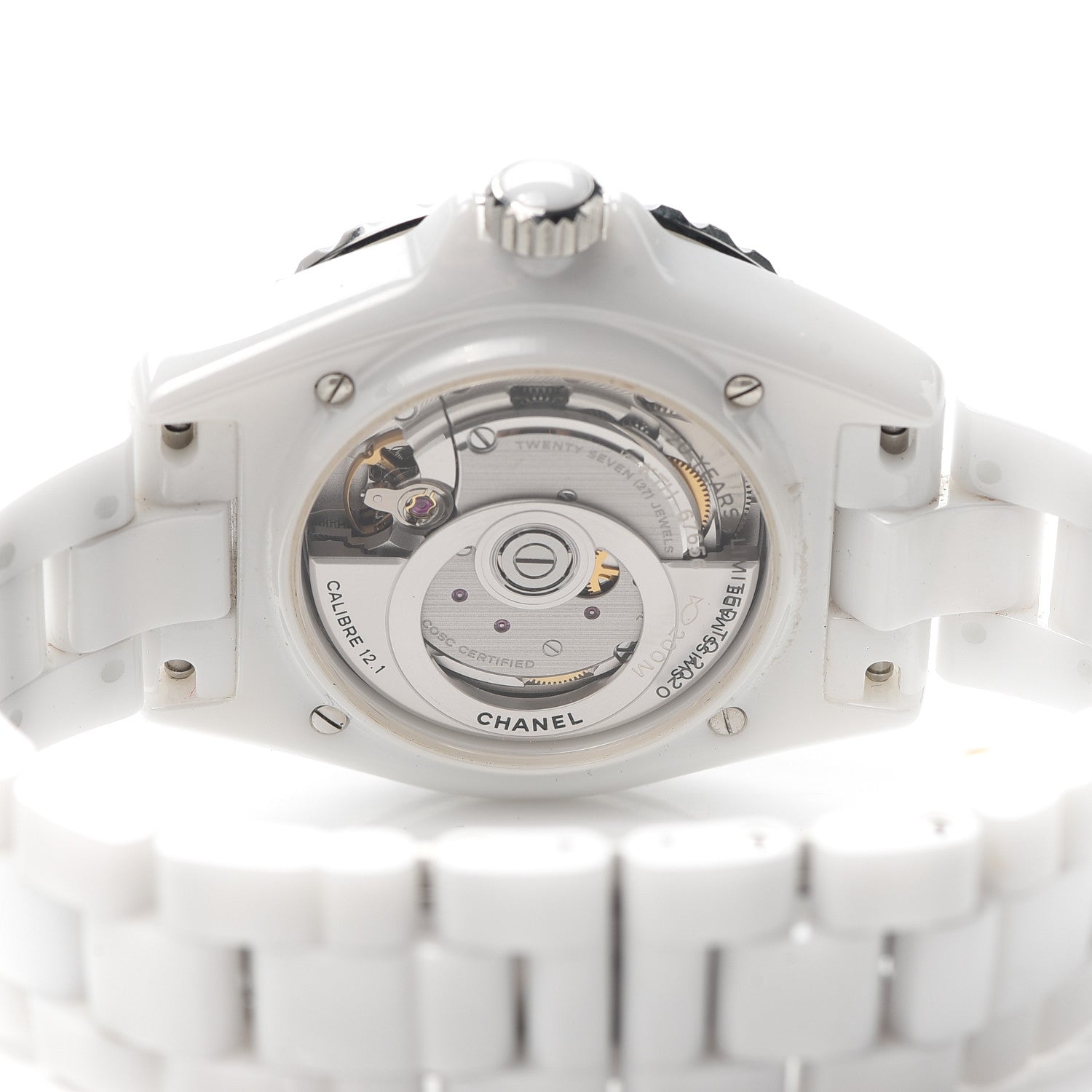 Chanel Stainless Steel Ceramic Diamond 38mm J12 Limited Edition Automatic Watch White 4 of 6