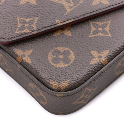 Louis Vuitton Monogram Pochette Felicie Chain Wallet Fuchsia 13 of 14