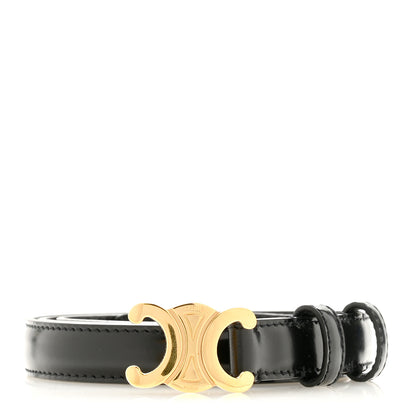 Celine Box Calfskin Medium 25mm Triomphe Belt 90 36 Black 1 of 6