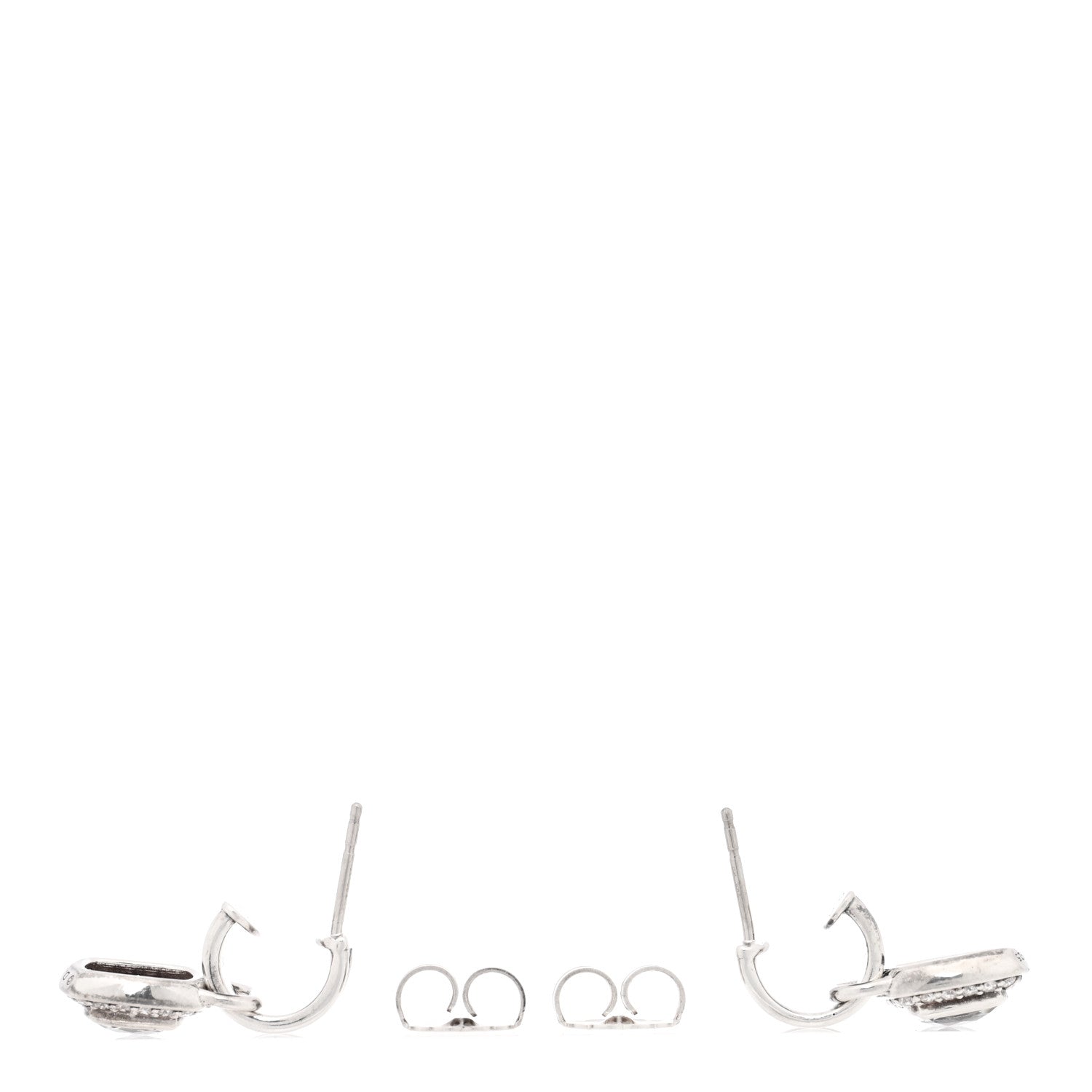 David Yurman Sterling Silver Diamond Prasiolite 7mm Albion Drop Earrings 3 of 4