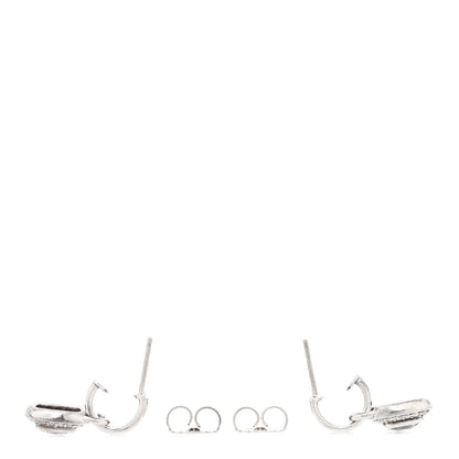 David Yurman Sterling Silver Diamond Prasiolite 7mm Albion Drop Earrings 3 of 4