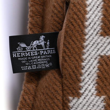 Hermes Wool Cashmere Avalon Pillow PM Ecru Camel 3 of 3