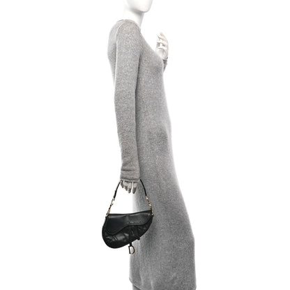 Christian Dior Supple Calfskin Mini Saddle Bag Black 2 of 12