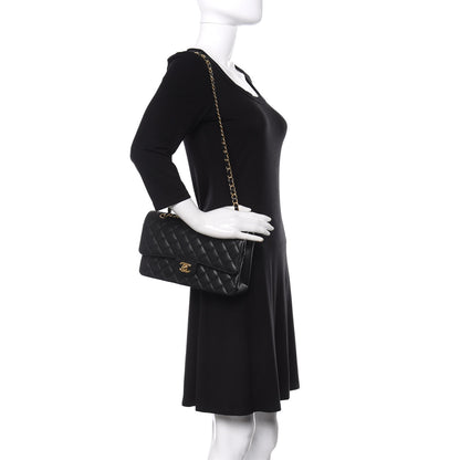 Chanel Caviar Quilted Medium Double Flap Black 2 of 11
