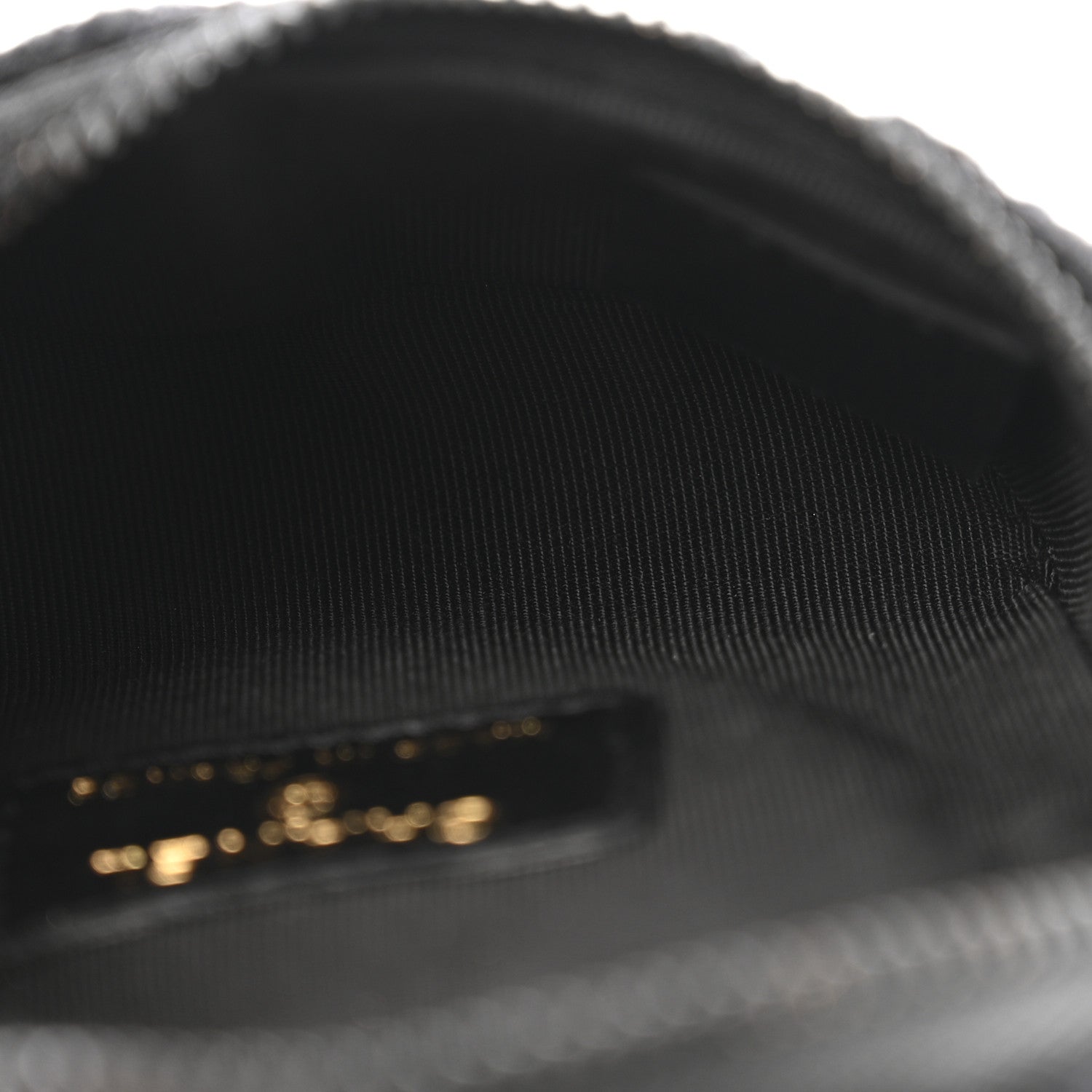 Chanel Tweed Lambskin Quilted Arm Coin Purse Black 5 of 10