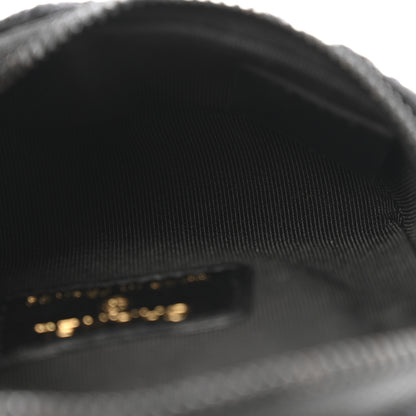Chanel Tweed Lambskin Quilted Arm Coin Purse Black 5 of 10