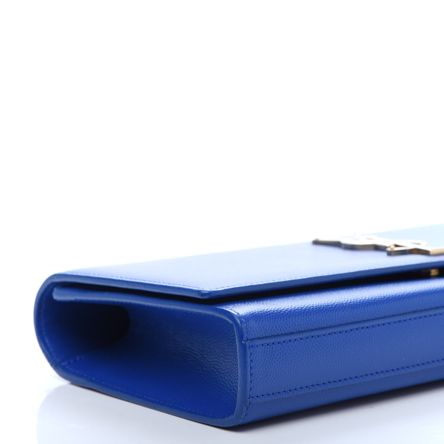 Saint Laurent Grain De Poudre Classic Monogram Cassandre Clutch Blue Majorelle 6 of 13