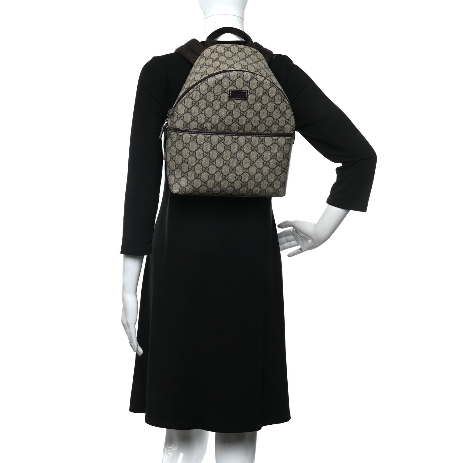 Gucci GG Supreme Monogram Margaux Calfskin Childrens Day Backpack Beige Ebony Cocoa Dark Chocolate 2 of 8