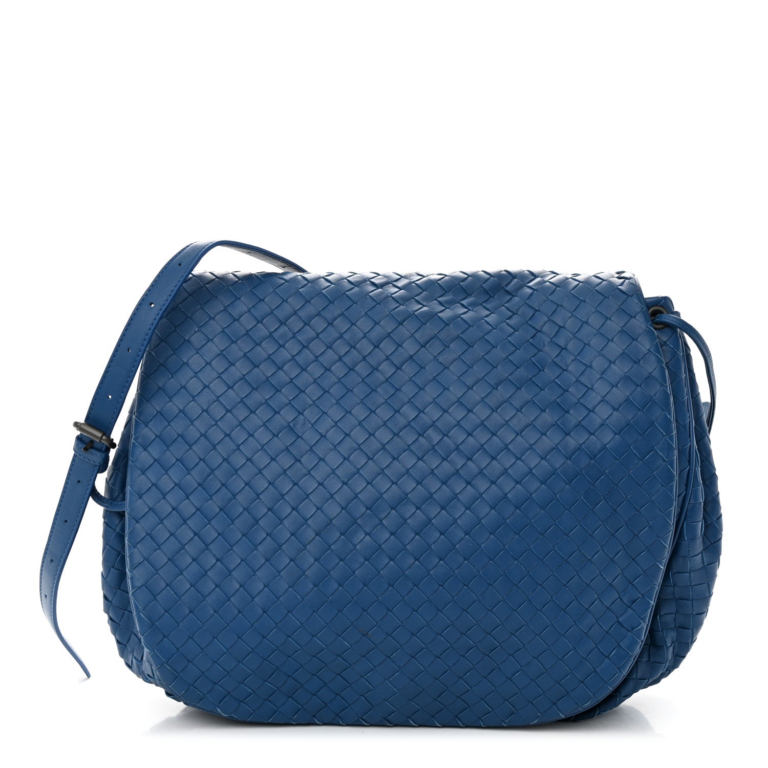 Bottega Veneta Nappa Intrecciato Messenger Bag Blue 1 of 10