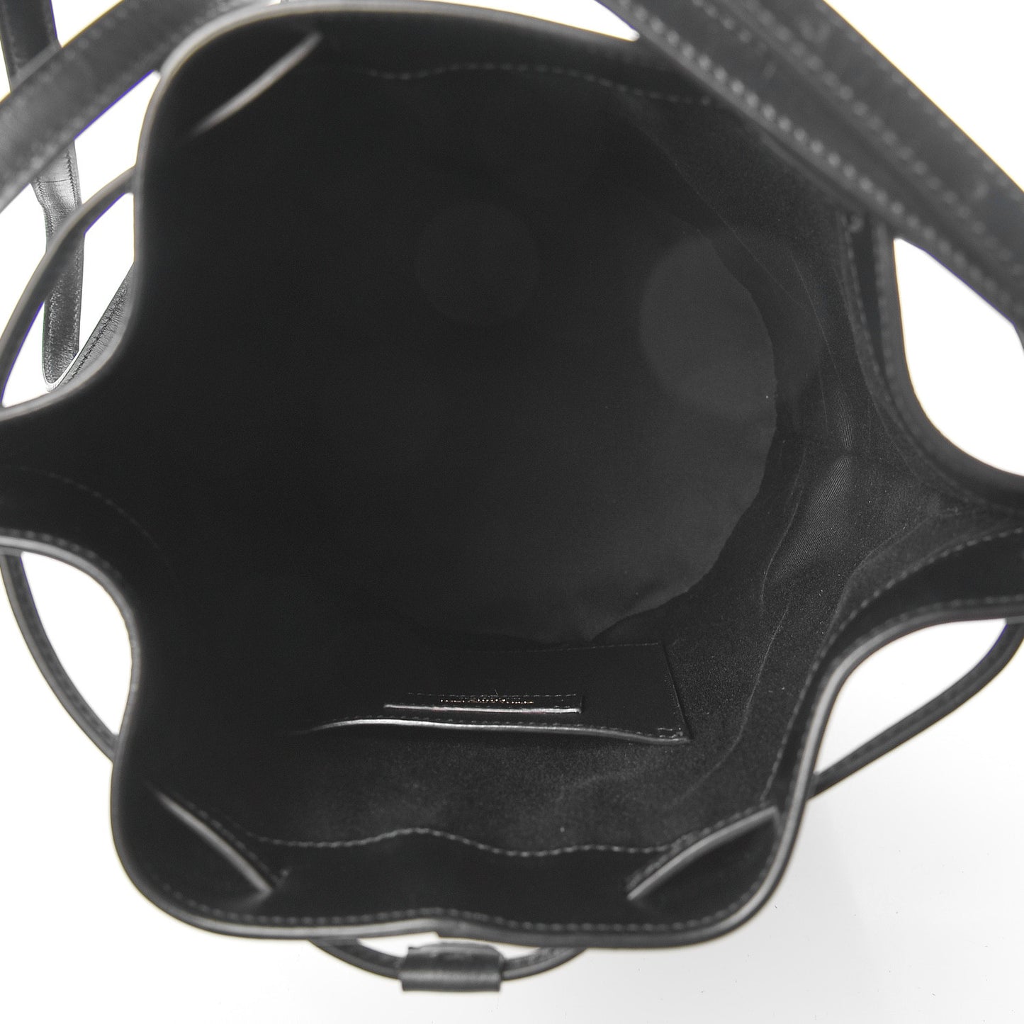 Smooth Calfskin Medium Talitha Bucket Bag Black