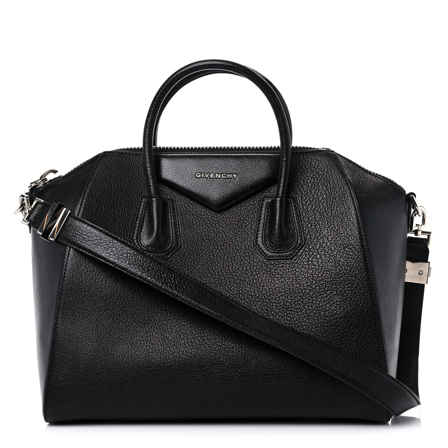 Sugar Goatskin Medium Antigona Black