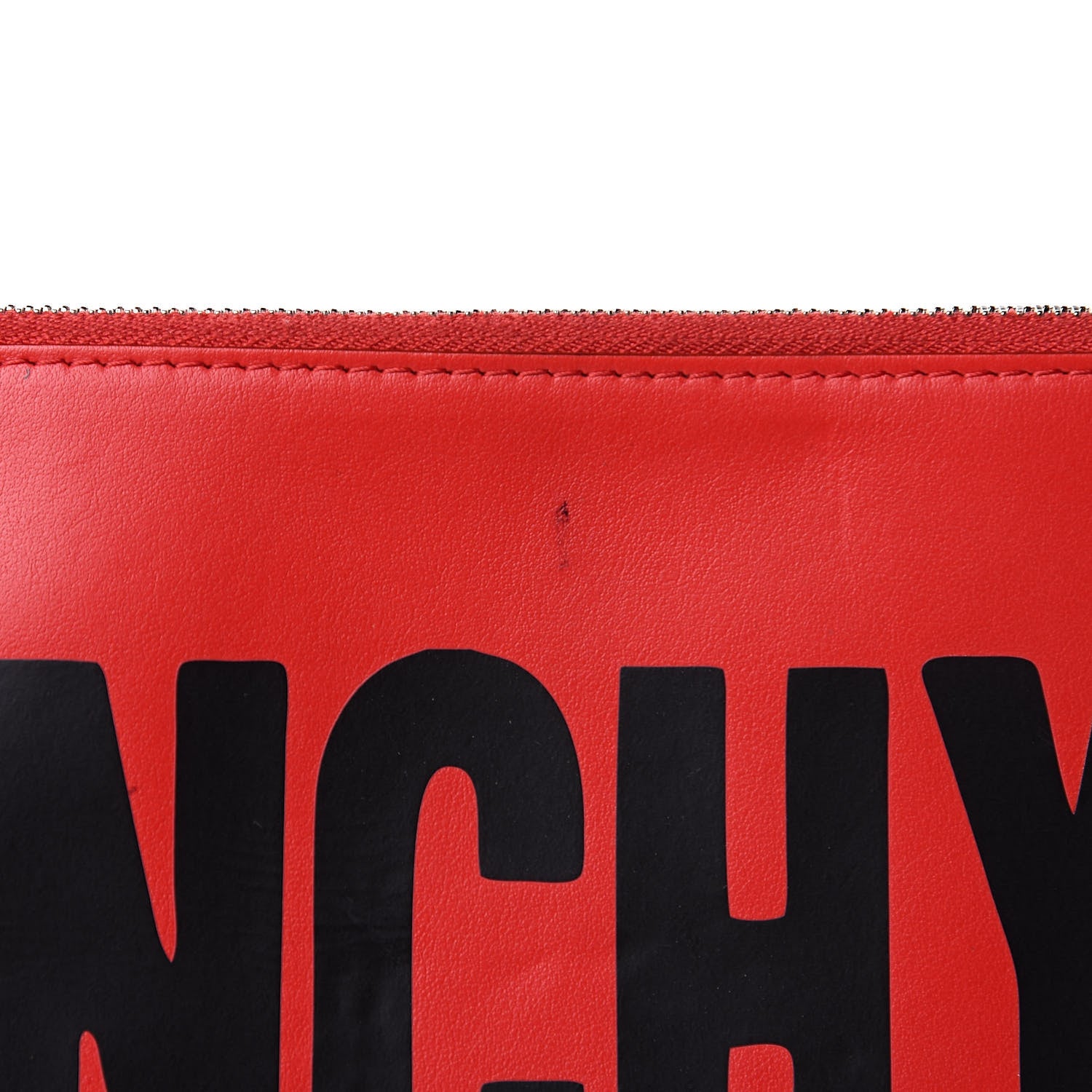 Givenchy Calfskin Logo Zip Pouch Red 10 of 13