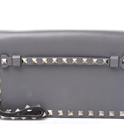 Valentino Garavani Nappa Small Rockstud Wristlet Clutch Grey 8 of 8