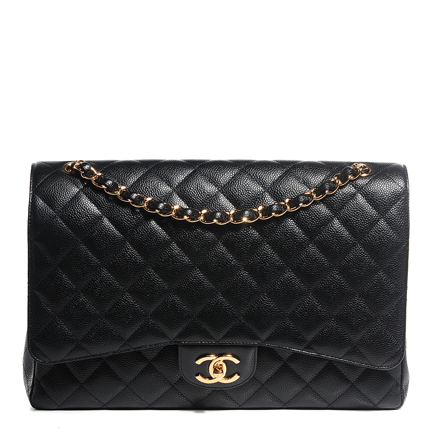 Chanel Caviar Quilted Maxi Double Flap Black 1 of 8