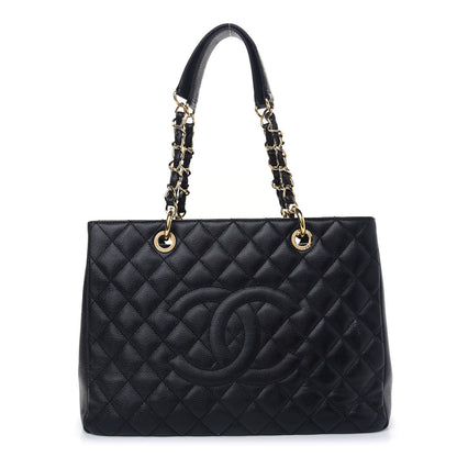 Chanel Caviar Quilted Grand Shopping Tote GST Black 1 of 11