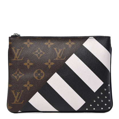 Louis Vuitton Monogram Stripes Pochette Plate PM 1 of 7