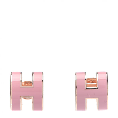 Hermes Rose Gold Lacquered Pop H Earrings Rose Dragee 1 of 6