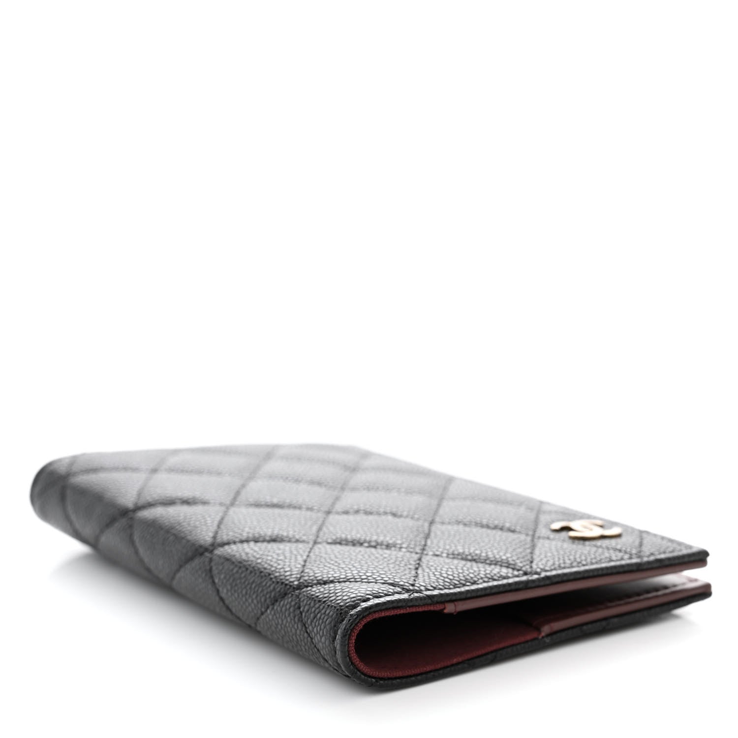 Chanel Iridescent Caviar Quilted Passport Holder Black 4 of 10