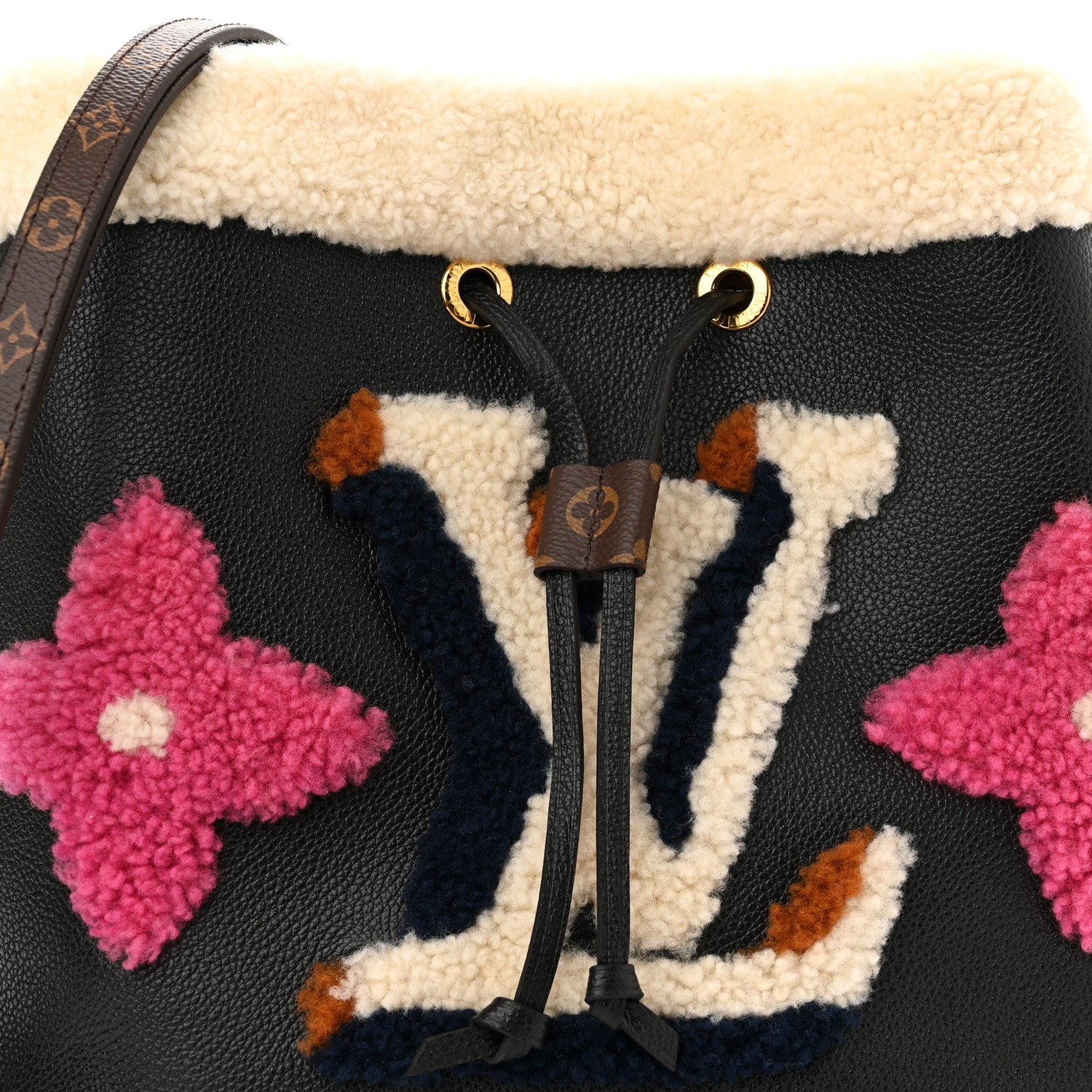 Louis Vuitton Calfskin Teddy NeoNoe MM Black 8 of 10