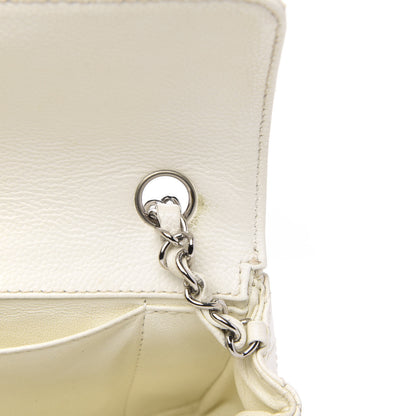 Chanel Caviar Quilted East West Flap White 13 of 14