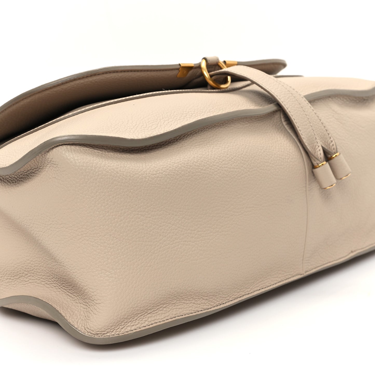 Calfskin Braided Large Marcie Double Carry Floral Grey