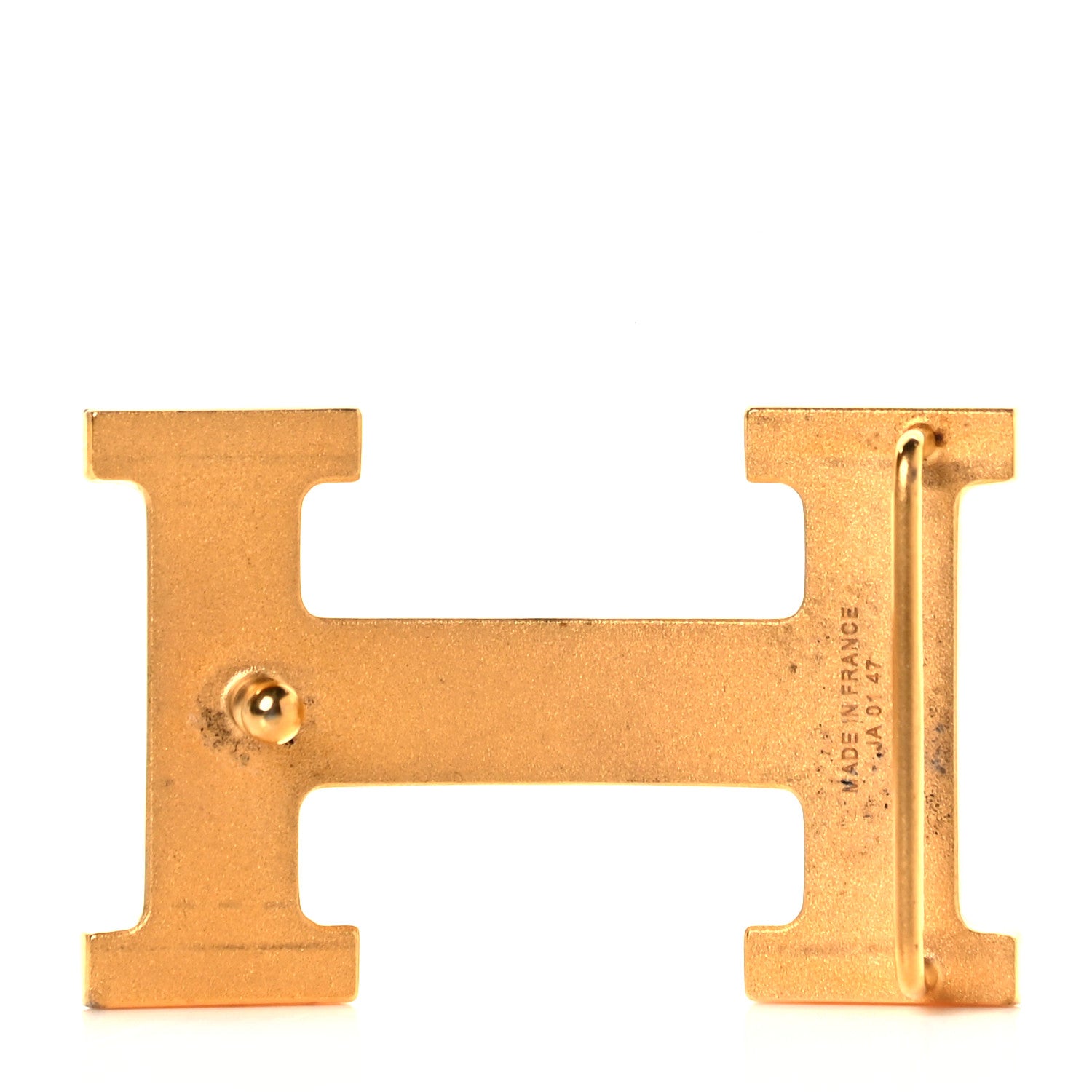 Hermes Brushed 32mm H Belt Buckle Gold 2 of 5
