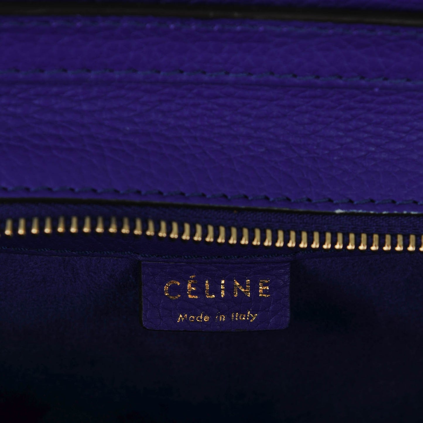 Drummed Calfskin Nano Luggage Indigo