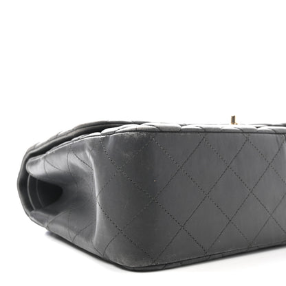 Chanel Lambskin Quilted Jumbo Double Flap Dark Grey 9 of 11