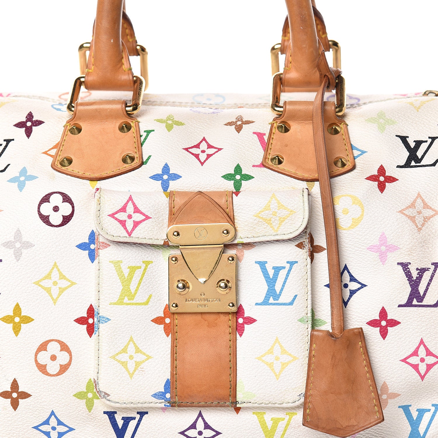 Louis Vuitton Monogram Multicolor Speedy 30 White 26 of 27