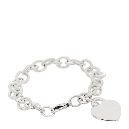 Tiffany Sterling Silver Heart Tag Charm Bracelet 1 of 3