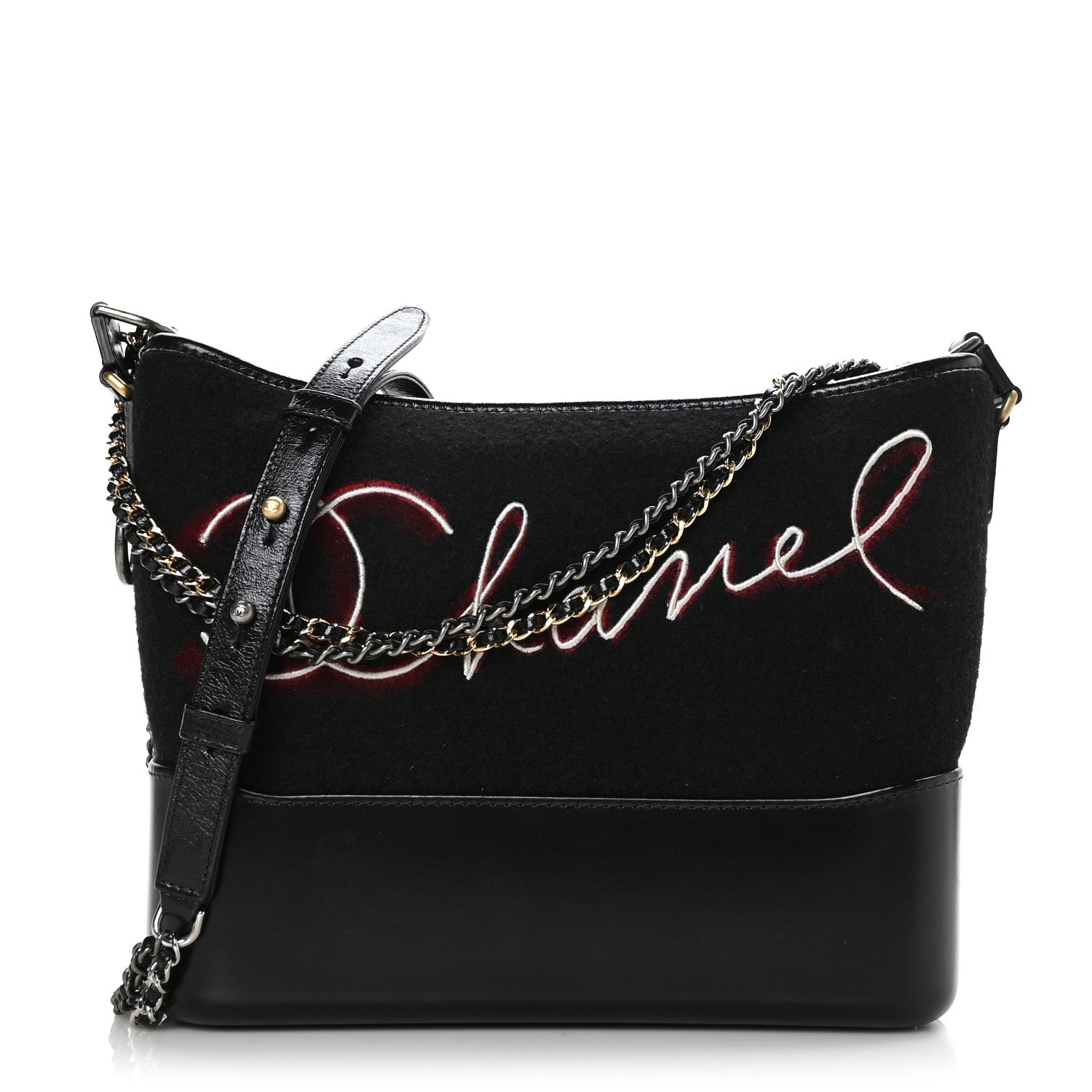 Chanel Wool Embroidered Medium Gabrielle Hobo 1 of 9