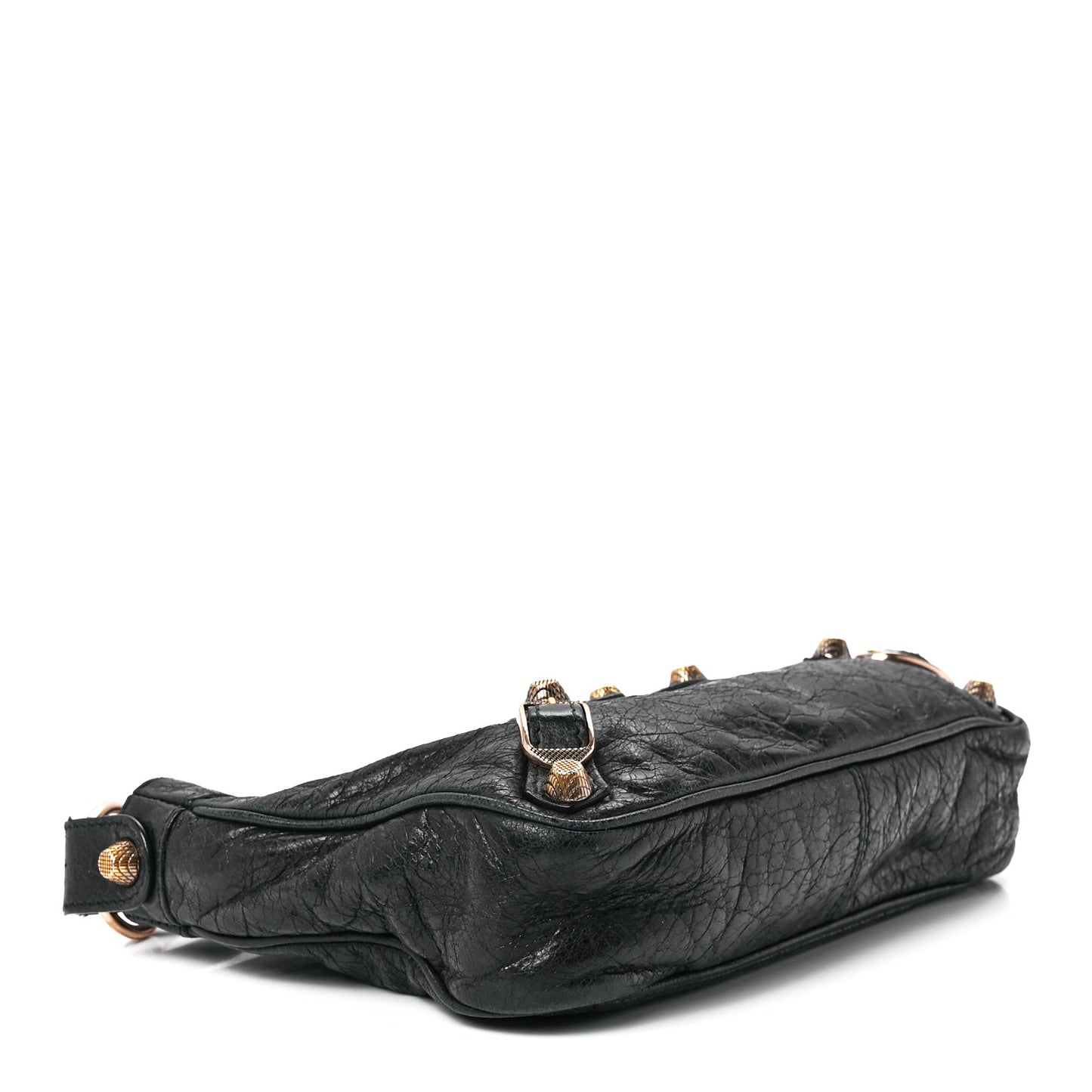 Agneau Giant 12 Rose Gold Hardware Hip Black