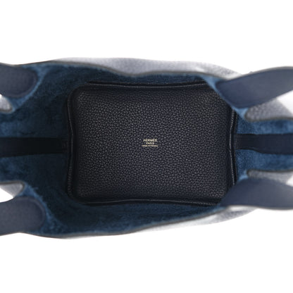 Hermes Taurillon Clemence Picotin Lock 18 PM Bleu Nuit 5 of 11
