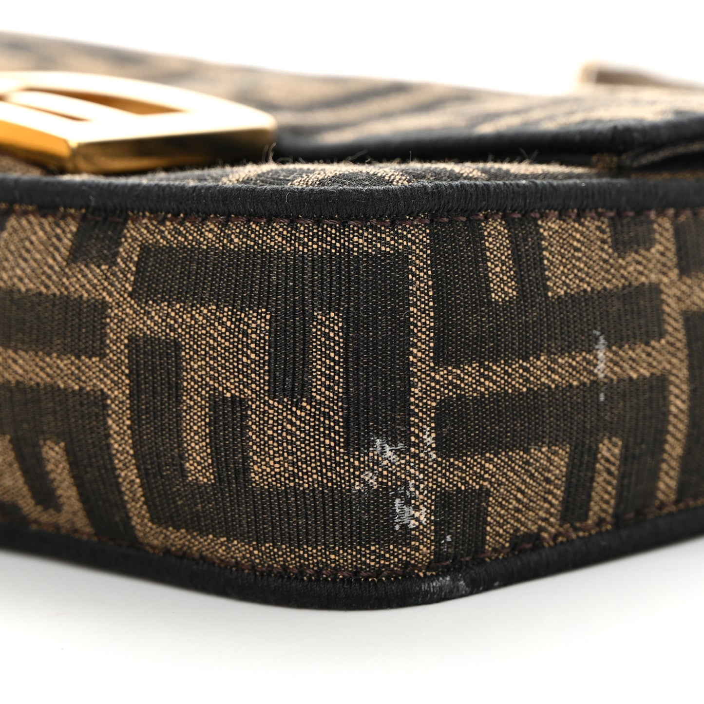 Fabric Jacquard FF 1974 Mini Baguette Tobacco Moro Black