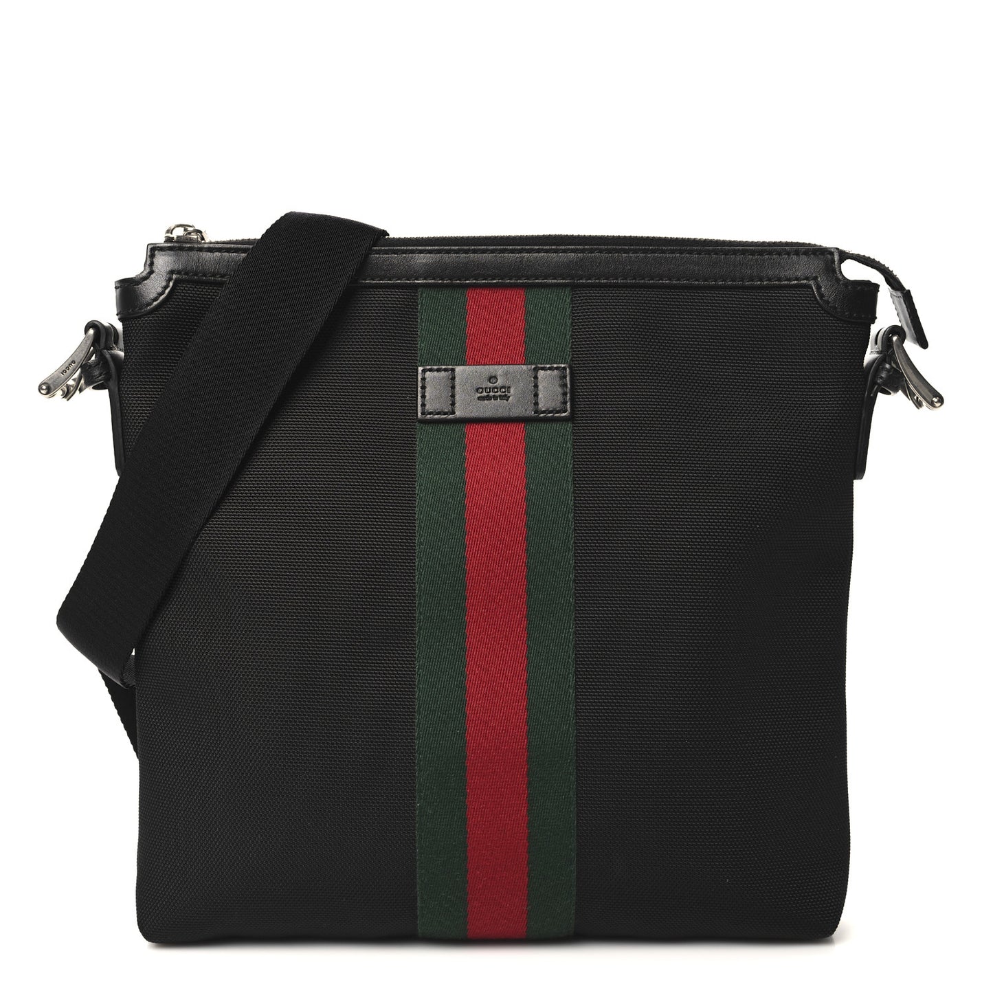 Techno Canvas Web Messenger Bag Black